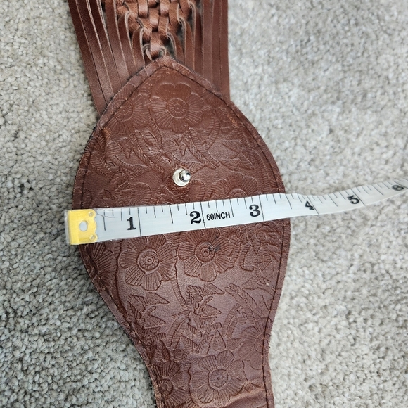 Vegan Leather Y2K Chunky Woven Belt Size L 2000s - Picture 10 of 12